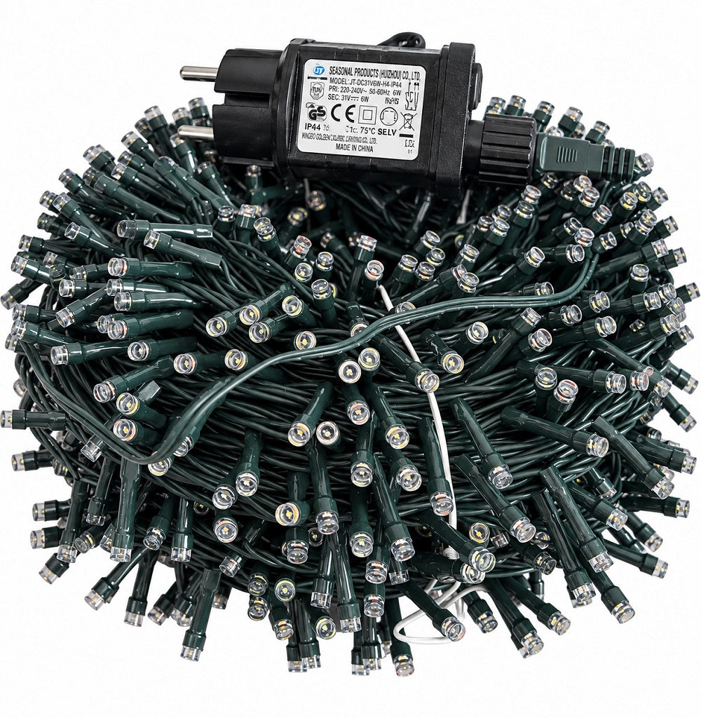 Luci di Natale 1500 Led Multicolor Cavo Verde - immagine 4