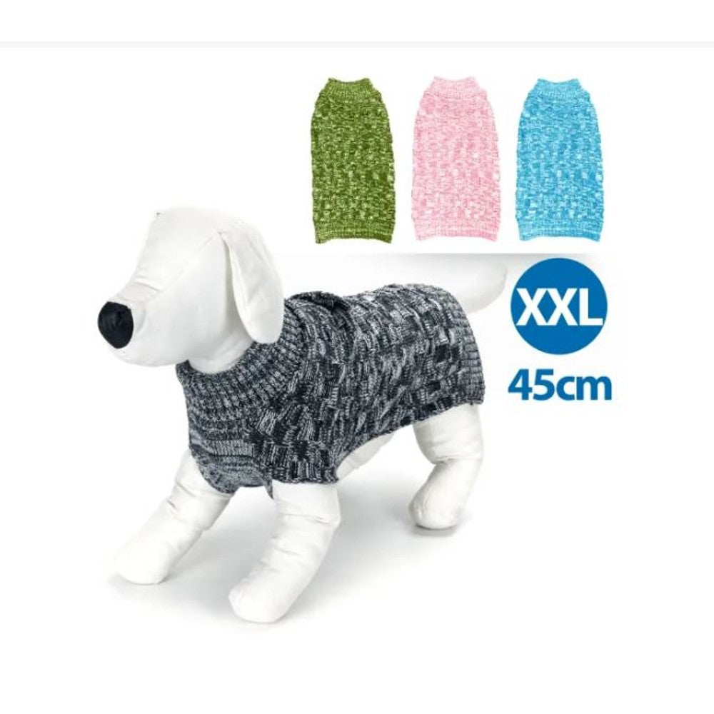 Maglione a trecce per cani colori assortiti TG XXL