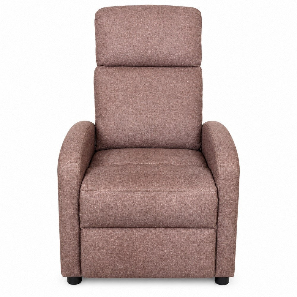 Poltrona Recliner in Tessuto Marrone - immagine 3