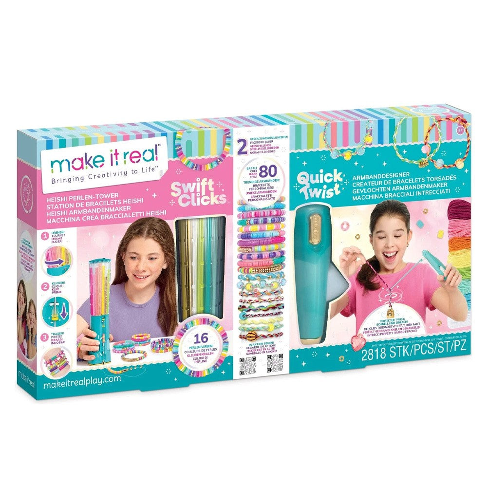 MAKE IT REAL CREA BRACCIALETTI 2 in 1 Heishi E Intreccia