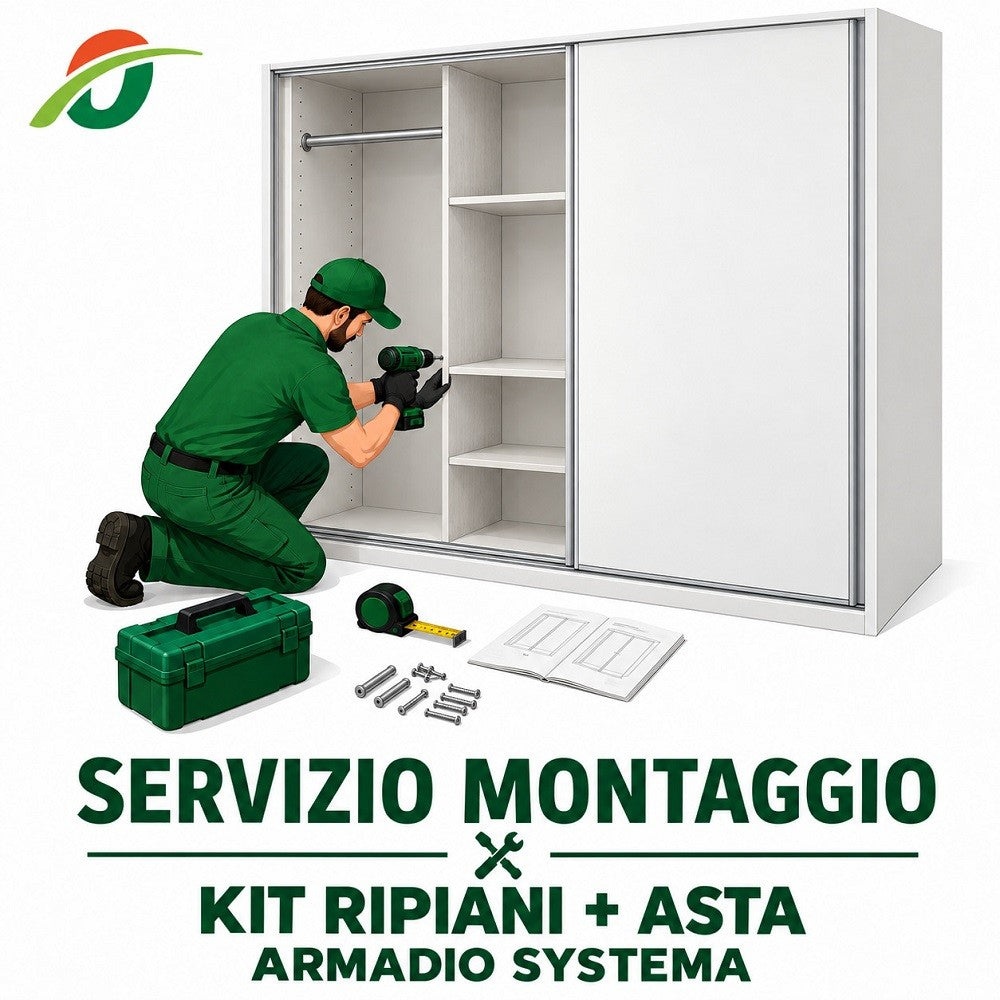 Montaggio Kit Ripiani + Asta Armadio Systema