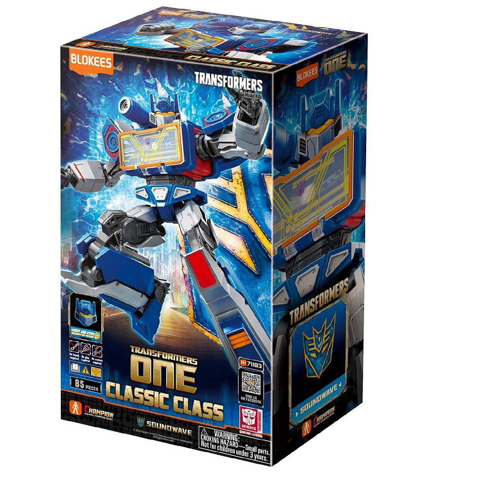 Transformers one - classic class 17 - soundwave - 85pz BLOKEES - immagine 2