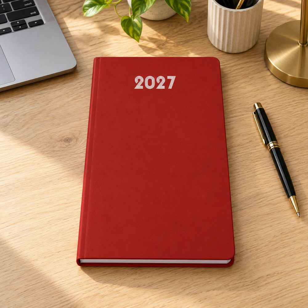 Agenda Giornaliera 2027 15x21 cm Bordeaux - immagine 2