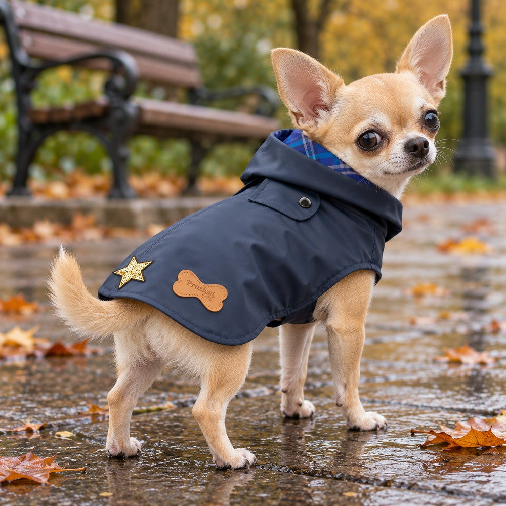 Impermeabile Per Cani Blu Classico 25 cm - immagine 2