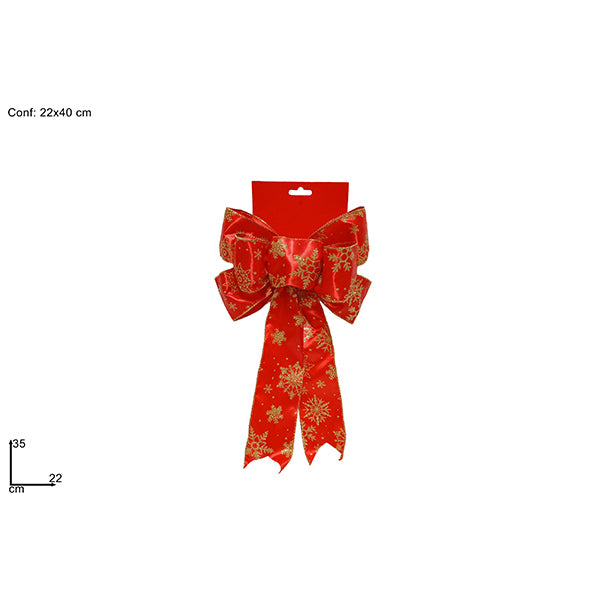 immagine-1-due-esse-christmas-fiocco-35-cm-rosso-cglitter-oro-23-ean-8053482187983