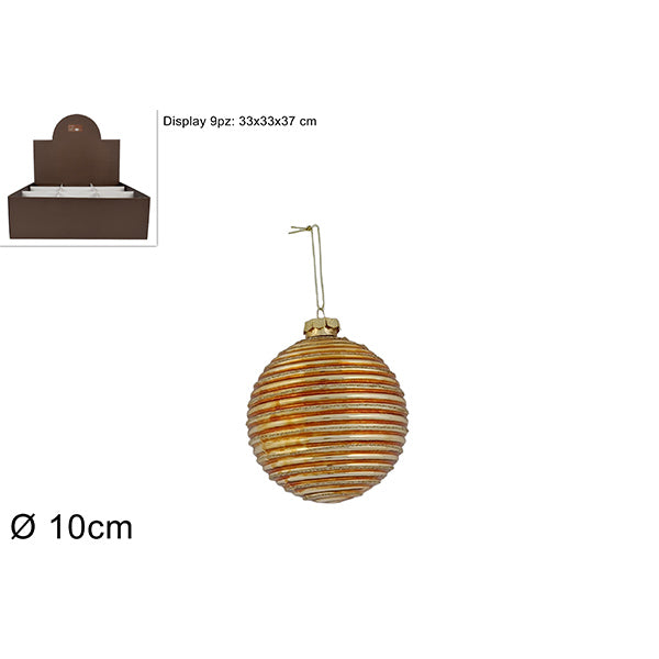 immagine-1-due-esse-christmas-palla-vetro-10cm-rigatagli.oro-ean-8053482167503