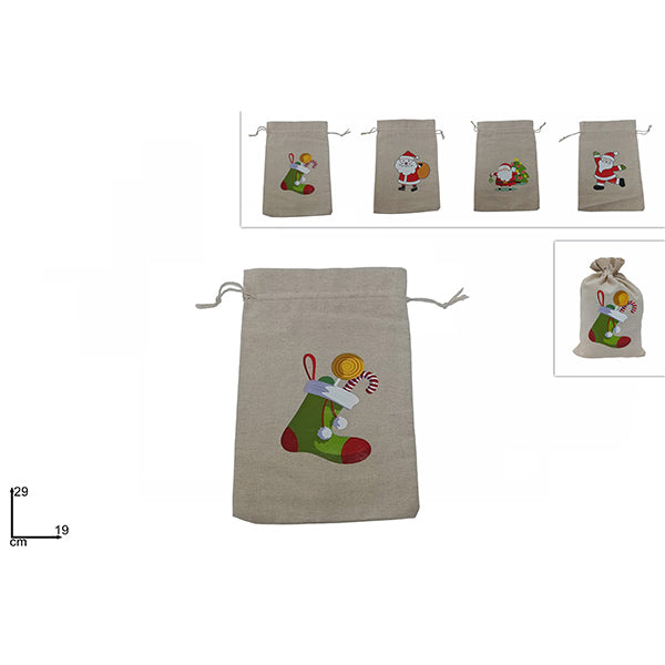 immagine-1-due-esse-christmas-sacchetto-juta-natalizio-19x29cm-4-ean-8053482169613