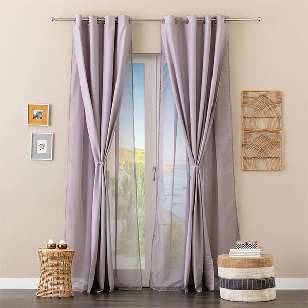Tenda Twins Grigia Doppio Pannello 140x280cm