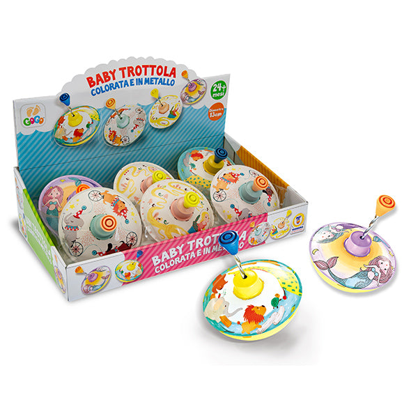 Trottola In Metallo Colorata Gogo Assortita