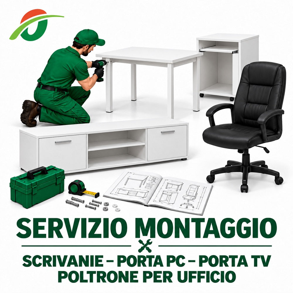 Montaggio Scrivanie + Porta TV + Poltrone da Ufficio