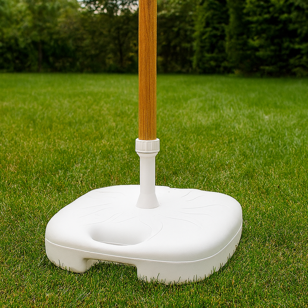 Base Per Ombrellone In Plastica Bianca