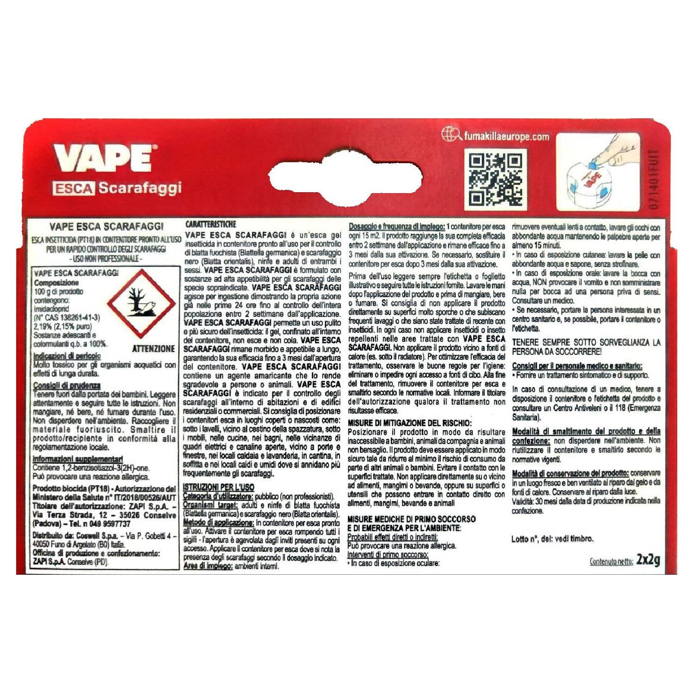 Esche Scarafaggi 2 Pezzi Vape