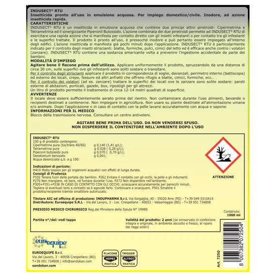 Insetticida Bio Revanol 1 Lt 7250 Sandokan