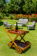 Carrello Bar Riviera In Legno Di Acacia 56x89x76cm