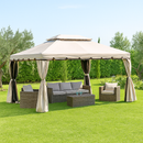 Gazebo Elegance 3x4 Ecru Telo Ecru E Marrone
