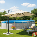 Ombrellone Darwin Palo Laterale Telo Ecru 3x3mt