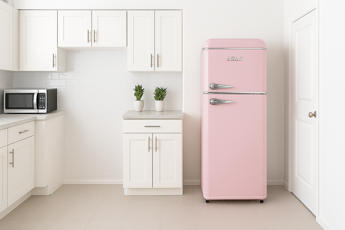 Frigo Vintage Rosa Doppia Porta Akai Classe240