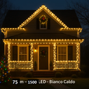 Luci Di Natale 1500 Led Uso Esterna Bianca Calda
