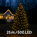 LUCI Filo Trasparente 500LED ESTERNO Bianca Calda