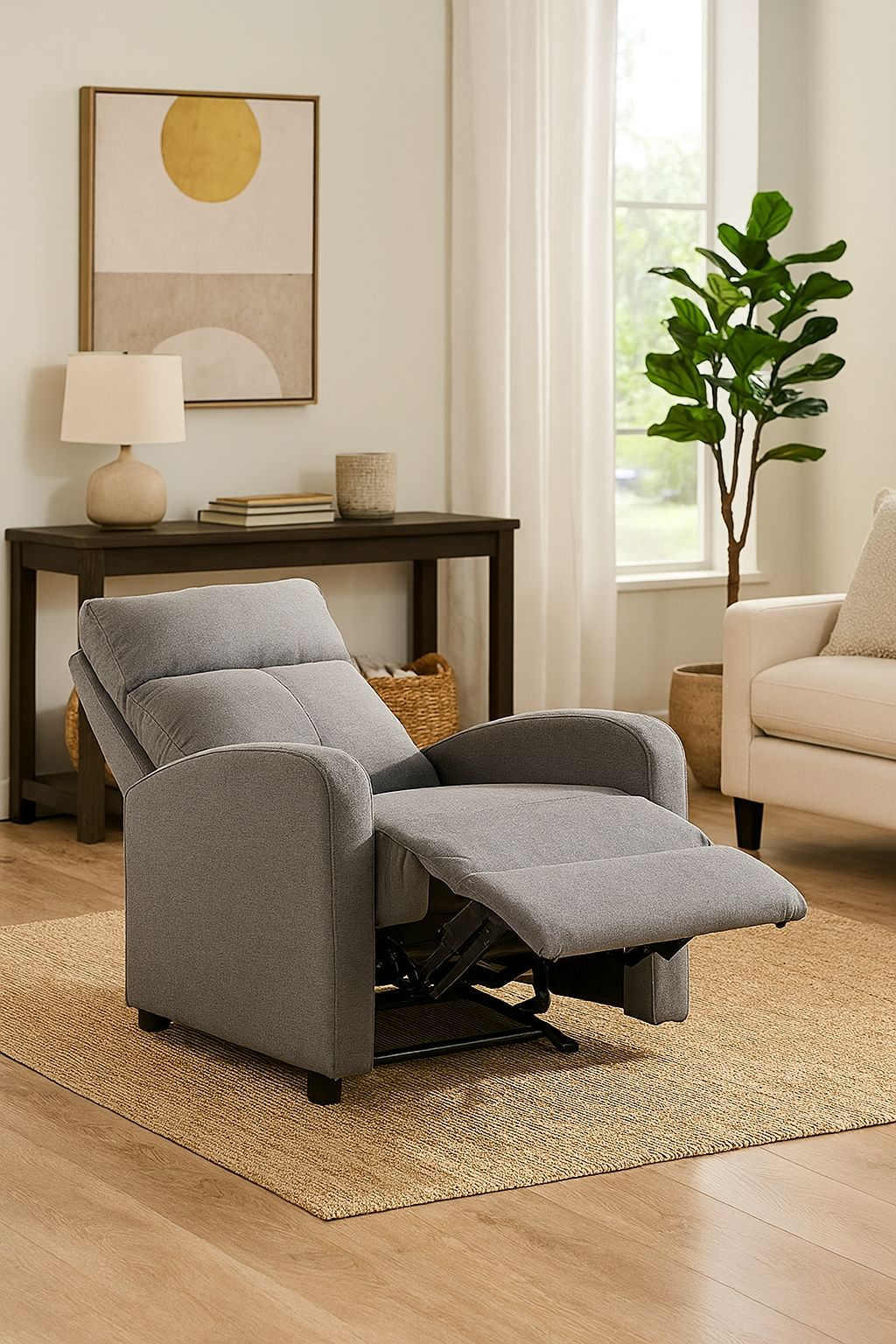 Poltrona Recliner Aisha In Tessuto Antracite