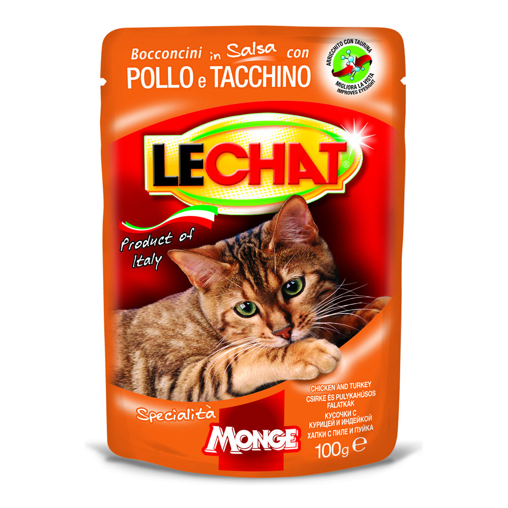 Bocconcini Lechat Pollo/Tacchino 100gr Monge