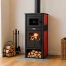 Stufa A Legna 10-12kw  Livigno Rossa