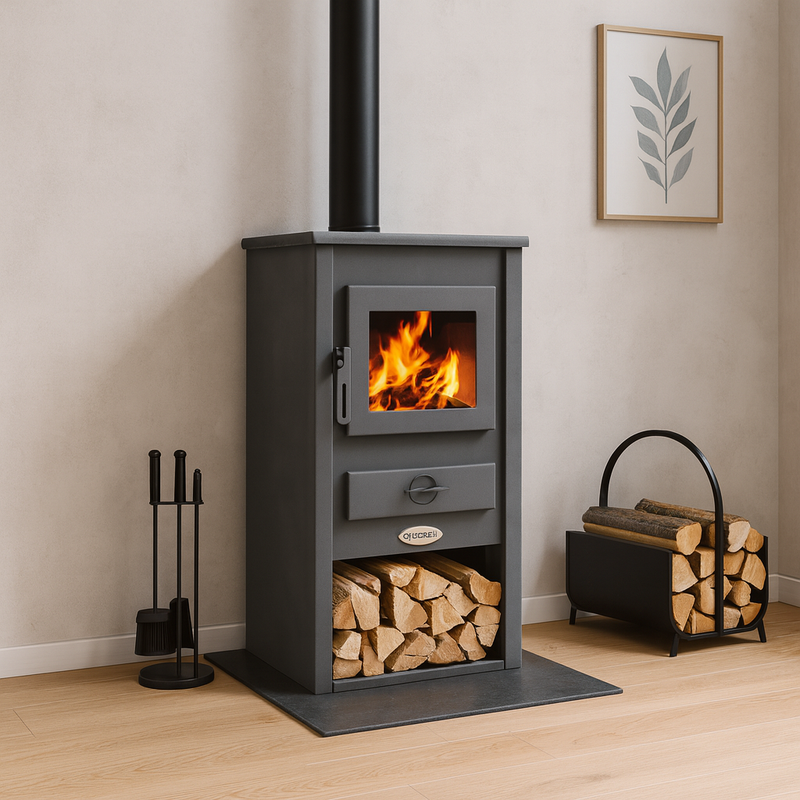 Stufa A Legna 8-9kw Basilea Grigia Blist 004920