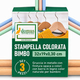 Stampella Colorata Bimbo 32X19X0,30 cm Set 3pz