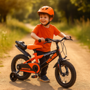 BICI BIMBO 12 NEON ARANCIO/NERA NYLON