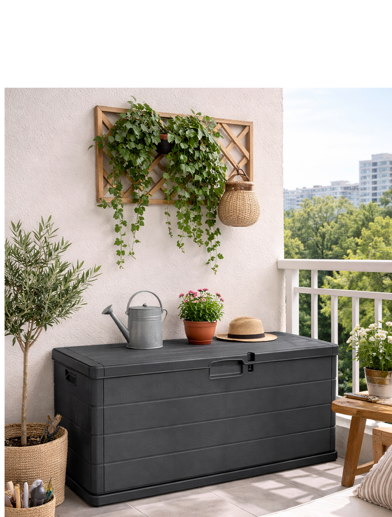 Baule Alpha 360lt Resina Antracite 118x59x57 Cm