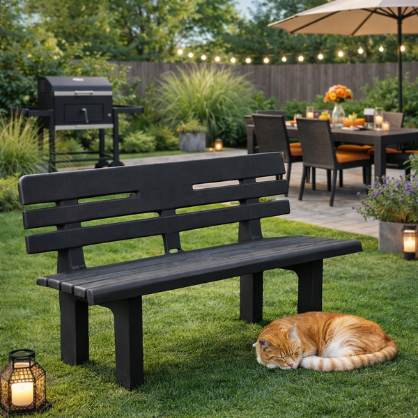 Panchina Genziana In Resina Antracite