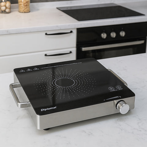 Fornello In Vetroceramica 2000w Inox 1008800