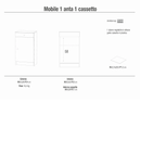 Armadietto Scaroiera SCILLA 1 ANTA E 1 CASSETTO