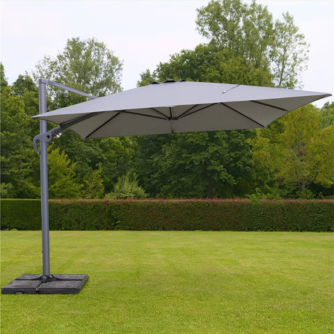 Ombrellone Hamel Palo Laterale Telo Grigio 3x4 Cm