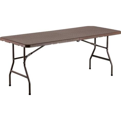 mirada tavolo fiesta pieghevole marrone 180x70x74 cm ean 9972016602015