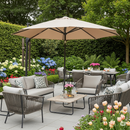 Ombrellone Da Giardino Iseo Taupe 3x3m