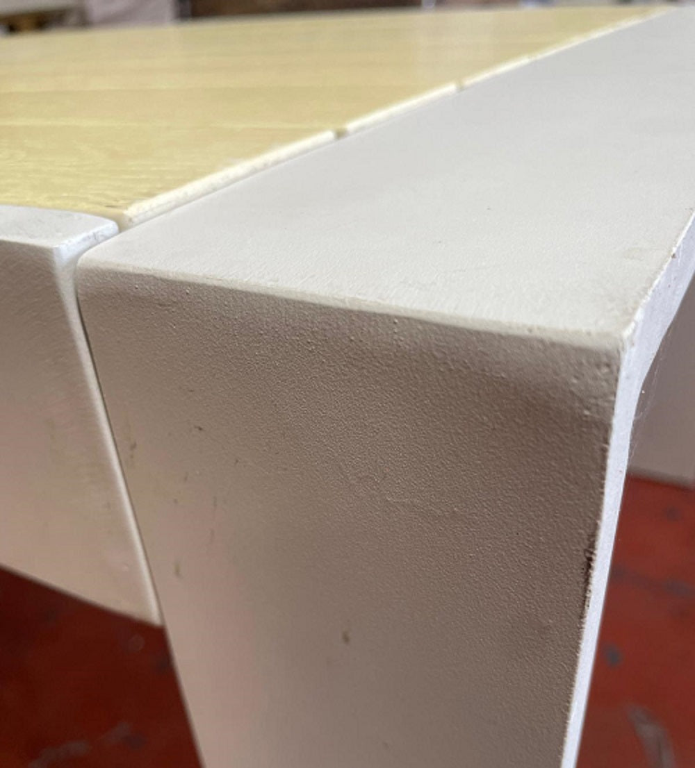 Tavolino Outlet Congo 110x62x41cm Bianco/Giallo- Imperfezioni Estetiche