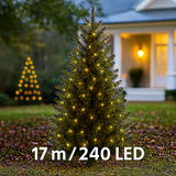 Luci Di Natale 240 Led Da Esterno.Bianca Calda