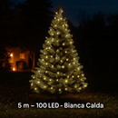 Luci Di Natale 100 Led Esterno Buanca Calda