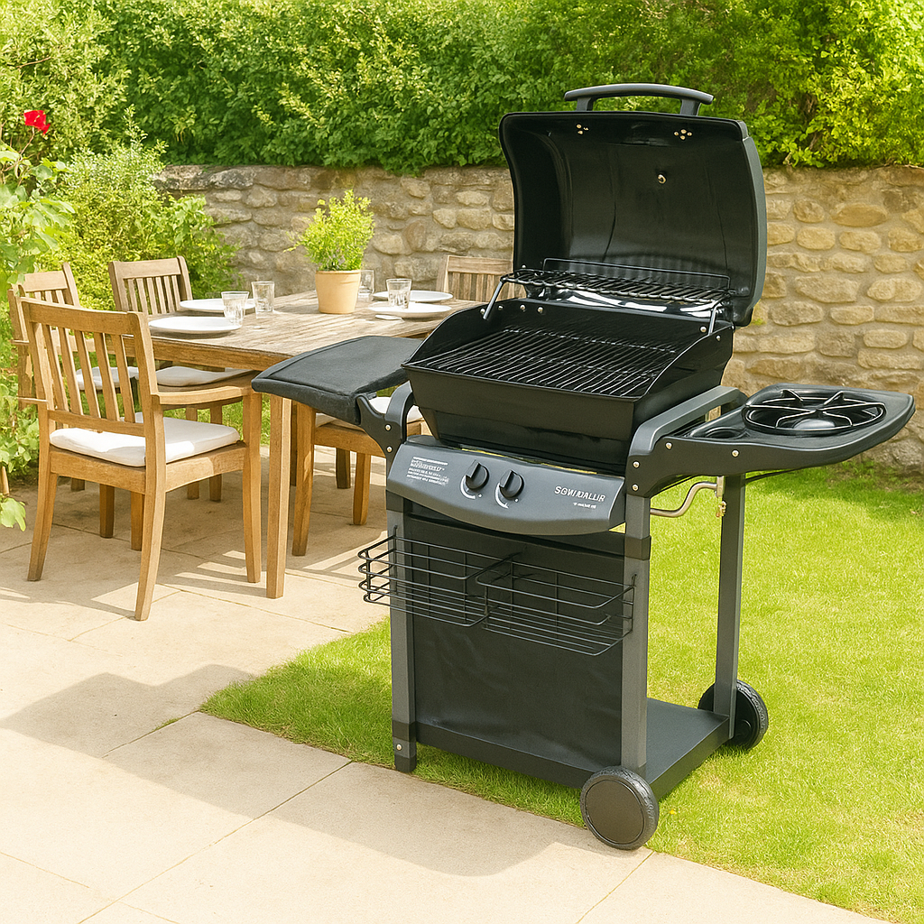 Barbecue A Gas Piu Saporillo Con 2 Bruciatori 10kw