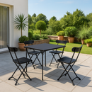 Set Giardino Horeca Pieghevole Acciaio Antracite
