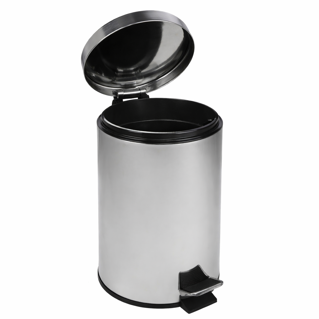 Pattumiera Inox 12lt Con Pedale . H39