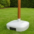 Base Ombrellone Tonda Rattan Bianca