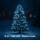 Luci Di Natale 180 Led Da Esterno Bianca Fredda