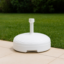 Base Per Ombrellone Tonda Rattan 20lt Bianca