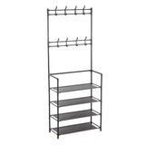 aneta mobile ingresso siro ferro 4 ripiani 60x26x155cm ean 9972016356246