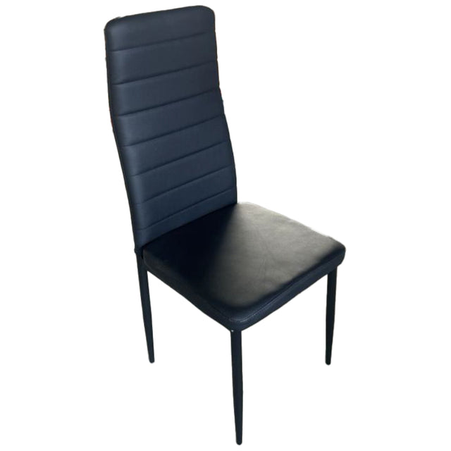 aneta sedia zoe con imbottitura in pvc nera ean 9972016760241