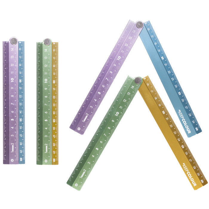 arda righello pieghevole alluminio 30cm colori assortiti ean 8003438035288