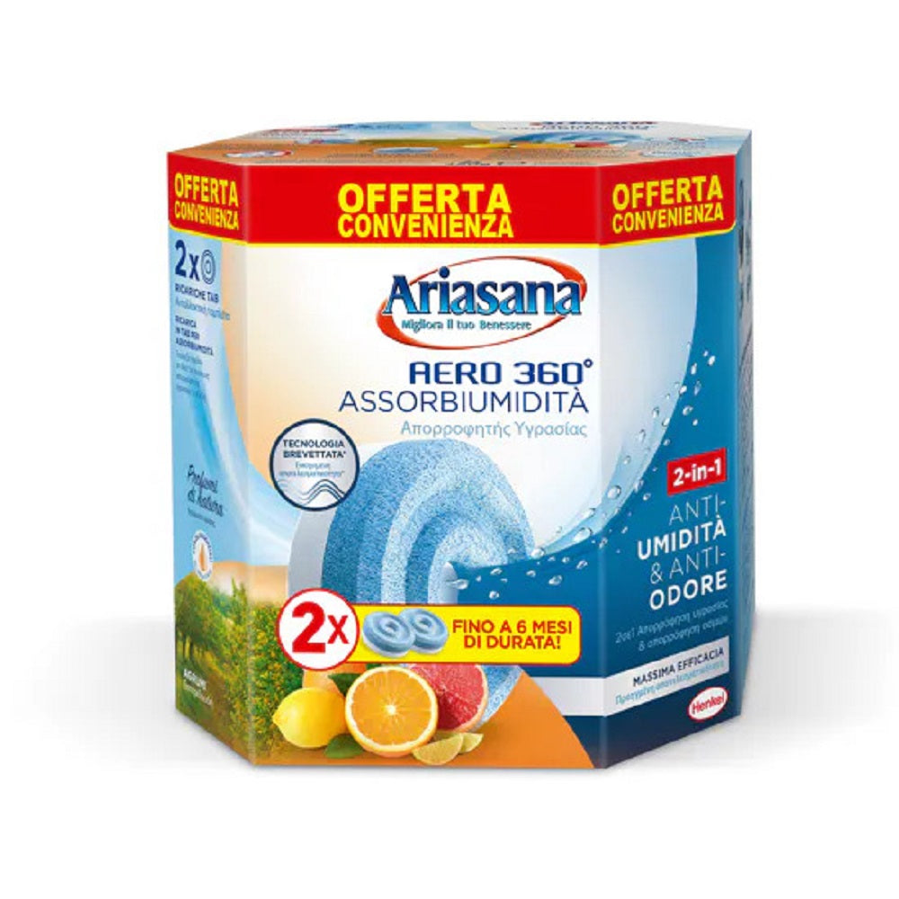 ariasana ariasana aero 360 tab agrumi 2x450gr ean 8004630933372