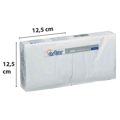 astor tovaglioli 25x25 2 veli 100pz bianco ean 8000875011561
